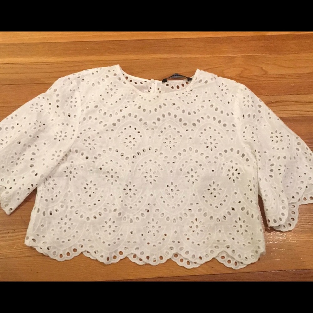 Zara beautiful white Crop Top